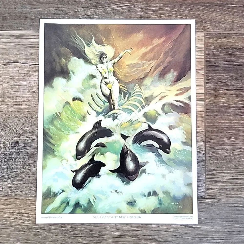 Sea Goddess by Mike Hoffman signed print 8.5"X11"